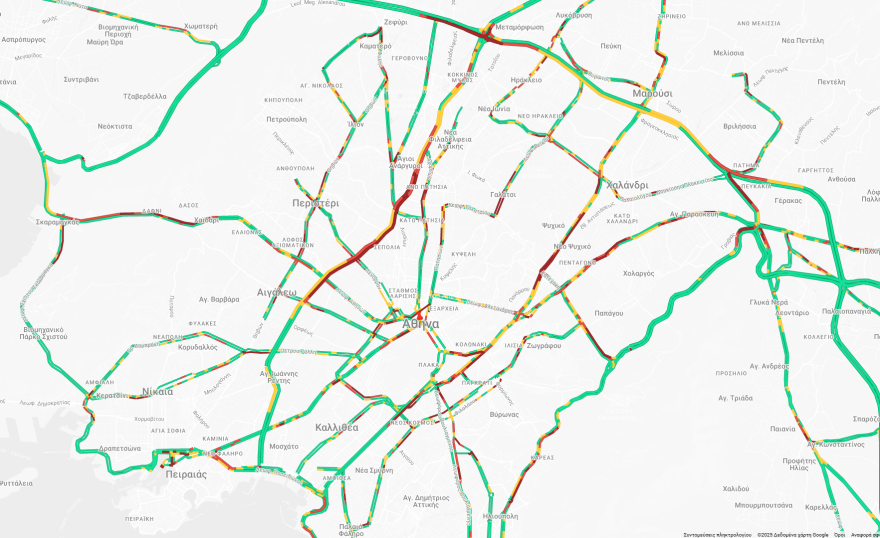 Κίνηση 20/11: Στο κόκκινο ο Κηφισός, πού αλλού σημειώνονται προβλήματα