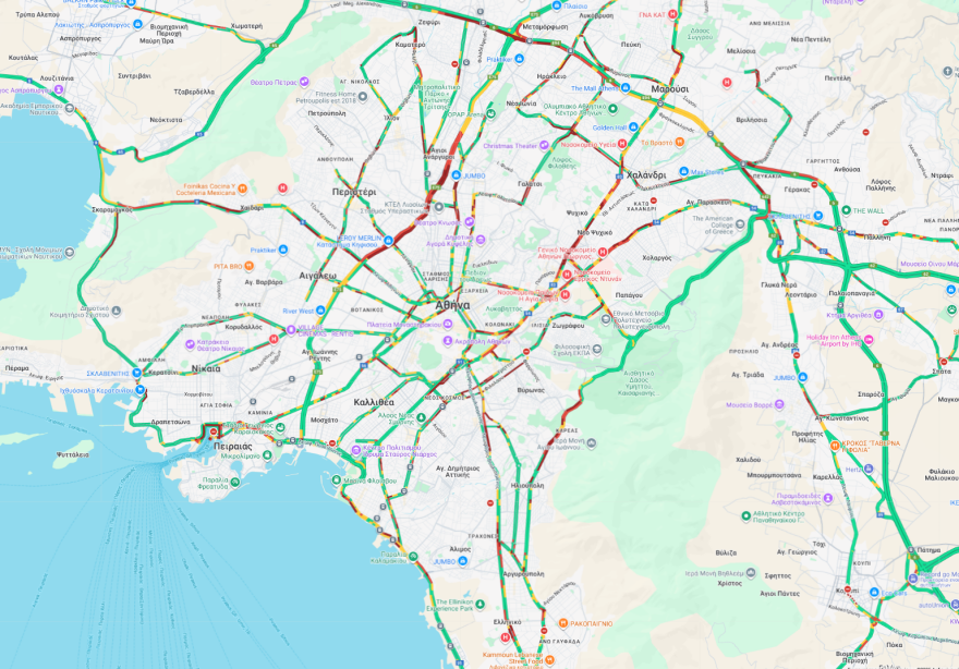 Live η κίνηση τώρα σε Κηφισό και Κηφισίας, καθυστερήσεις και στην Αττική Οδό