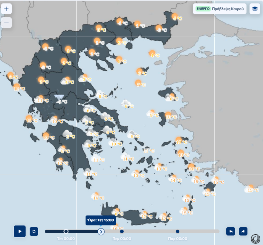 Τσουχτερό κρύο, χιονόπτωση και παγετός: Χάρτες δείχνουν πώς θα είναι ο καιρός τις επόμενες μέρες, δείτε πού στην Αττική θα πέσουν χιόνια