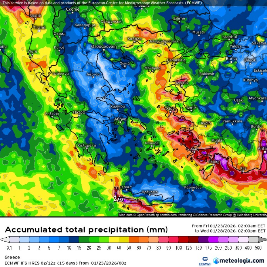 Νέα επιδείνωση του καιρού με λασποβροχές από το βράδυ της Κυριακής, έως 9 μποφόρ στο Αιγαίο -  Καταιγίδες εκ νέου στην Αττική