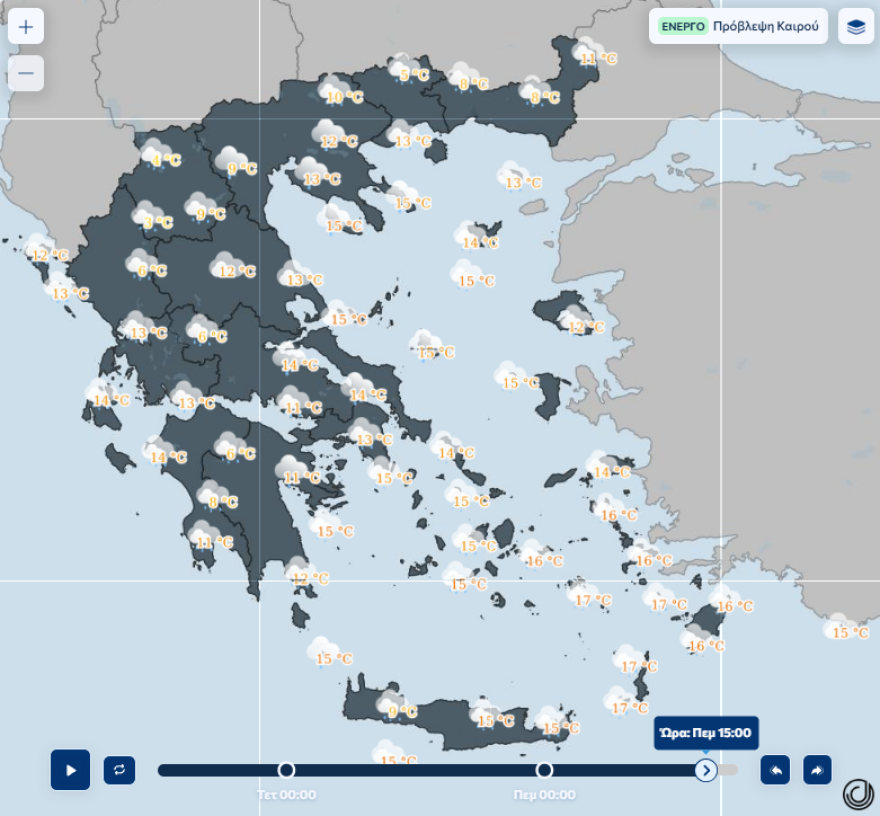 Καιρός: Έρχεται διπλό κύμα κακοκαιρίας με καταιγίδες, λασποβροχές και θυελλώδεις ανέμους  - Βροχές σε όλη τη χώρα την Πέμπτη 