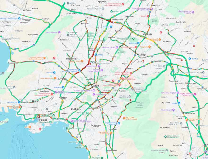Κίνηση στους δρόμους: Στο κόκκινο Κηφισός, Αττική Οδός και κέντρο - Με τρακτέρ στο Σύνταγμα οι αγρότες, πώς θα κινηθούν

