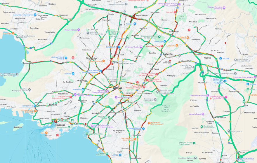 Live η κίνηση στους δρόμους: Χωρίς προβλήματα η κίνηση στον Κηφισό μετά από φωτιά που ξέσπασε σε βαν - Πού αλλού υπάρχουν καθυστερήσεις 