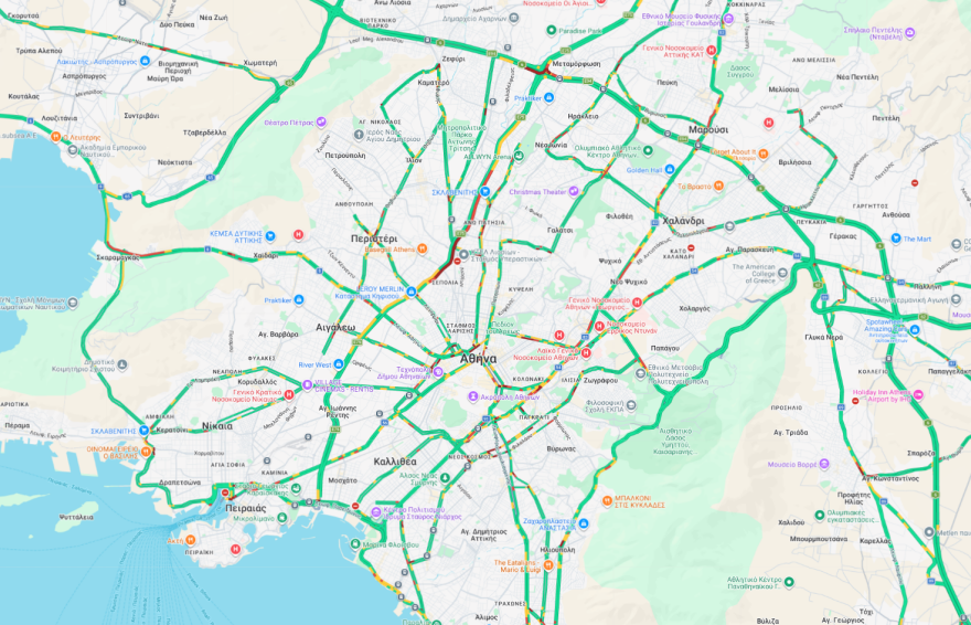 Κίνηση τώρα στην Αττική, μποτιλιάρισμα στον Κηφισό και τροχαίο στον Άλιμο
