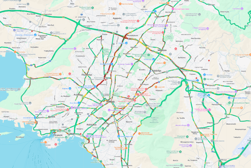 Live η κίνηση τώρα στους δρόμους: Χαμηλές ταχύτητες σε Κηφισό και Λ.Αθηνών λόγω τροχαίων - Πού εντοπίζονται τα μεγαλύτερα προβλήματα
