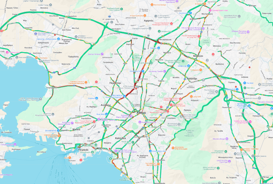 Live η κίνηση τώρα στους δρόμους: Μποτιλιάρισμα σε Κηφισό, Πειραιά και Αττική Οδό - Ποιους δρόμους πρέπει να αποφύγετε
