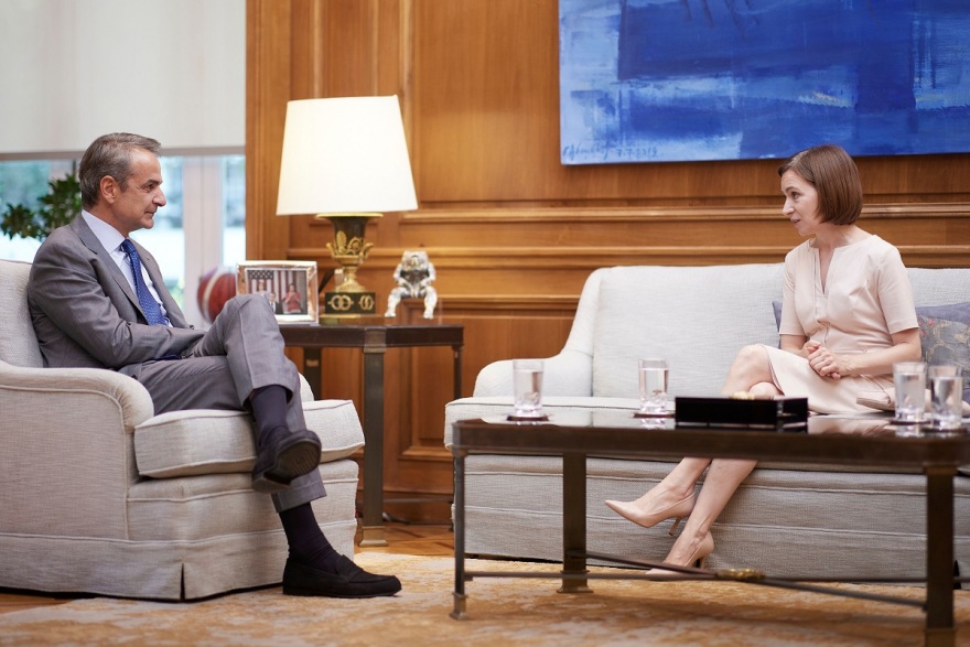 Μητσοτάκης: Συναντήθηκε με την πρόεδρο της Μολδαβίας - Στο τραπέζι η πρόθεση για άνοιγμα ελληνικής πρεσβείας στο Κισινάου