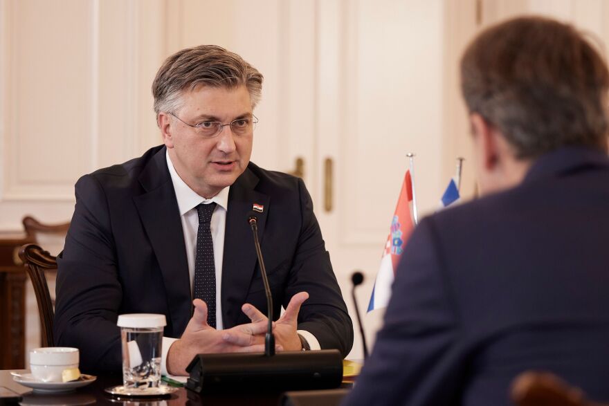 Συνάντηση Κυριάκου Μητσοτάκη με τον Κροάτη ομόλογό του Αντρέι Πλένκοβιτς