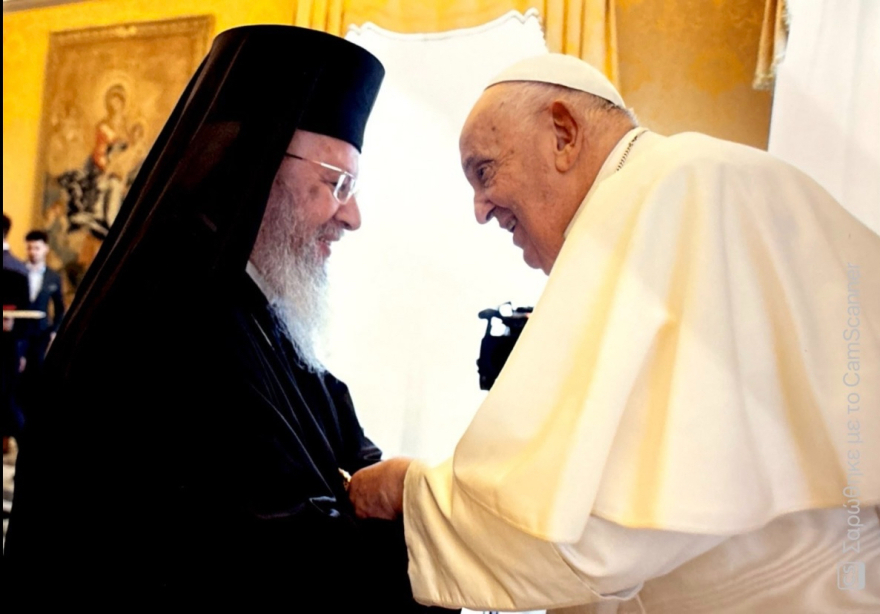 Με τον Πάπα συναντήθηκε ο Φαναρίου Αγαθάγγελος: «Οι νέοι μπορούν να σπάσουν τις προκαταλήψεις»
