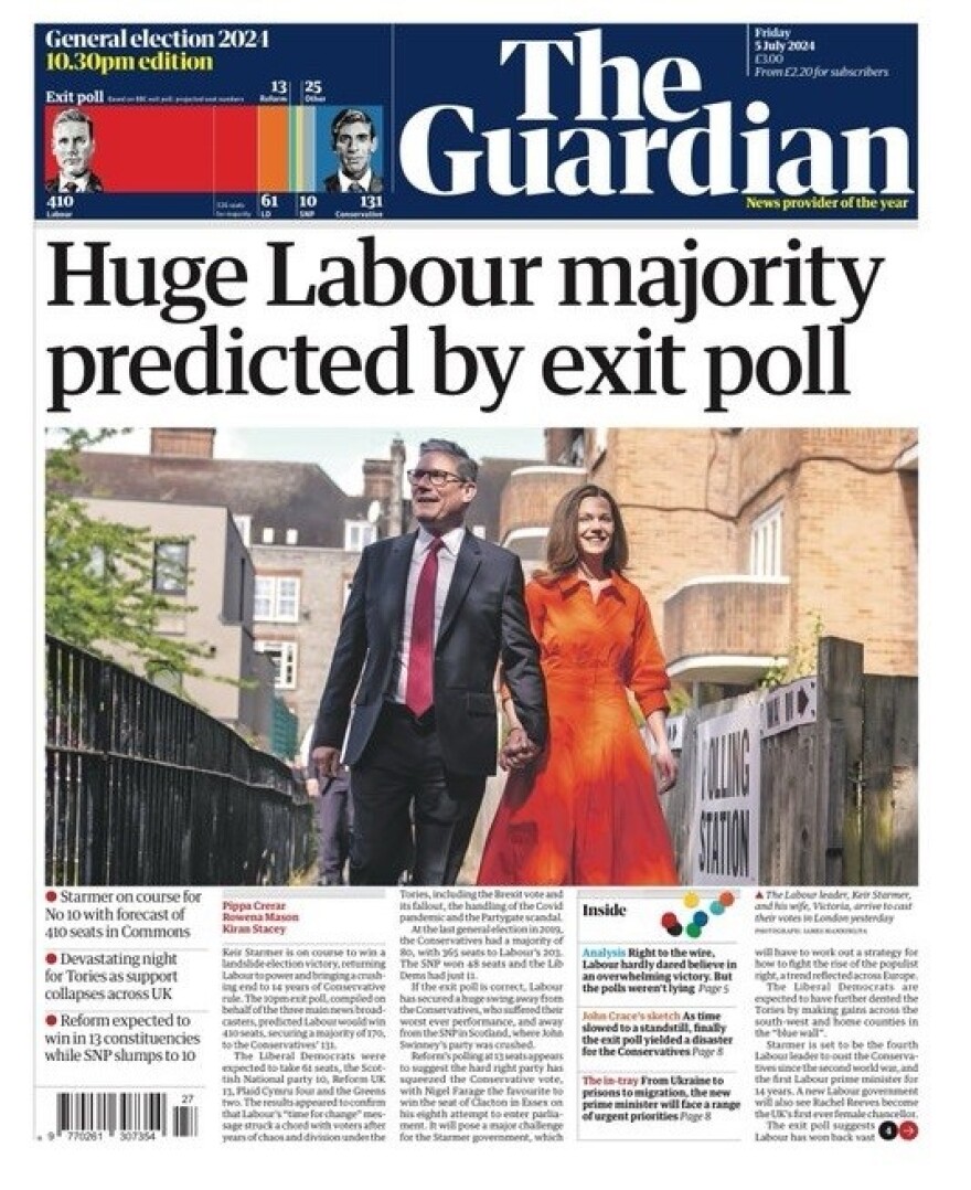 Δείτε τα πρωτοσέλιδα του βρετανικού Τύπου για τον θρίαμβο των Εργατικών στις εκλογές