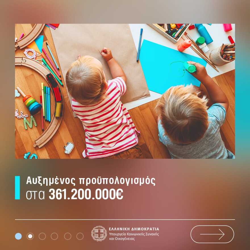 Βρεφονηπιακοί σταθμοί: Άνοιξε η πλατφόρμα για την υποβολή αιτήσεων, αφορά πάνω από 173.000 παιδιά