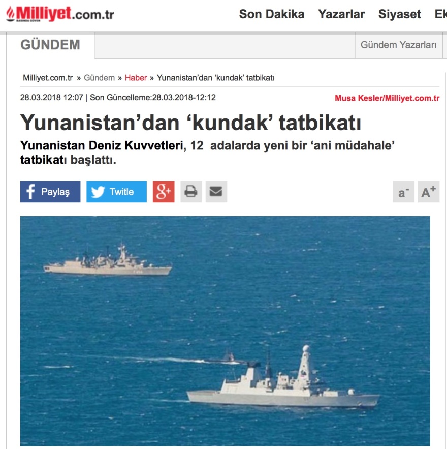 «Αφιονίστηκαν» οι Τούρκοι με την άσκηση Πυρπολητής