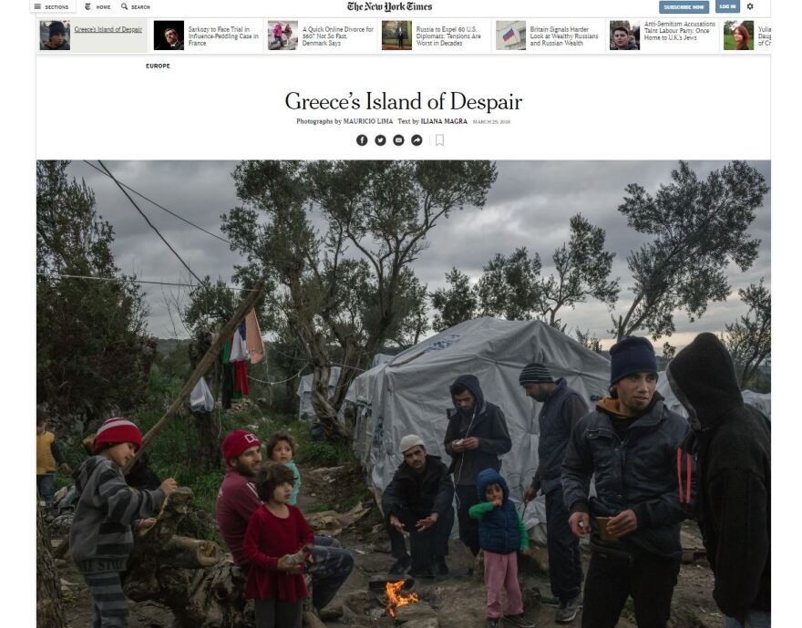 New York Times: Λέσβος, το ελληνικό νησί της απελπισίας