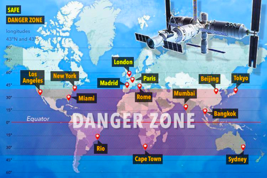 Μέσα στις επόμενες ώρες πέφτει στη γη ο  κινεζικός δορυφόρος Tiangong-1