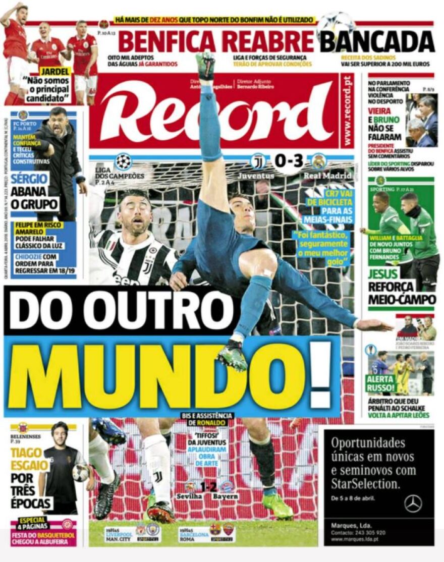 Έγραψε ιστορία ο Ρονάλντο με το ανάποδο «ψαλίδι» απέναντι στη Γιουβέντους