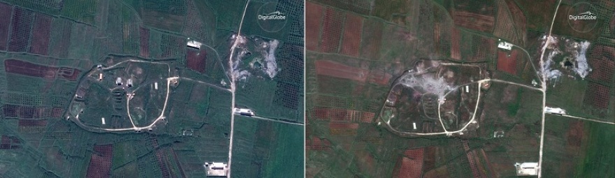 Φωτογραφίες και βίντεο από τις καταστροφές στις εγκαταστάσεις στη Συρία 