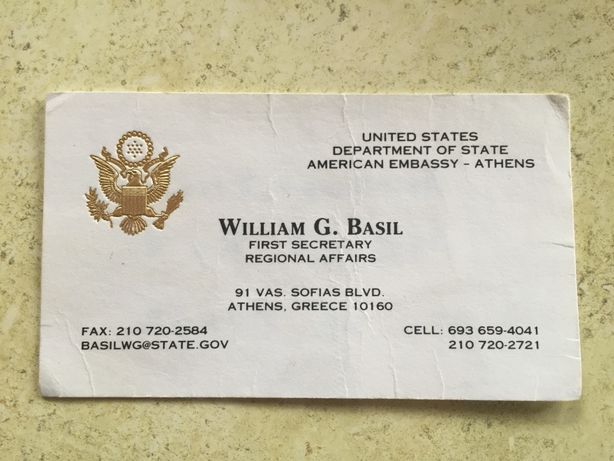 William Basil: Η άγνωστη επιχείρηση και η βράβευση από τον διευθυντή της NSA στον σταθμό της CIA στην Αθήνα