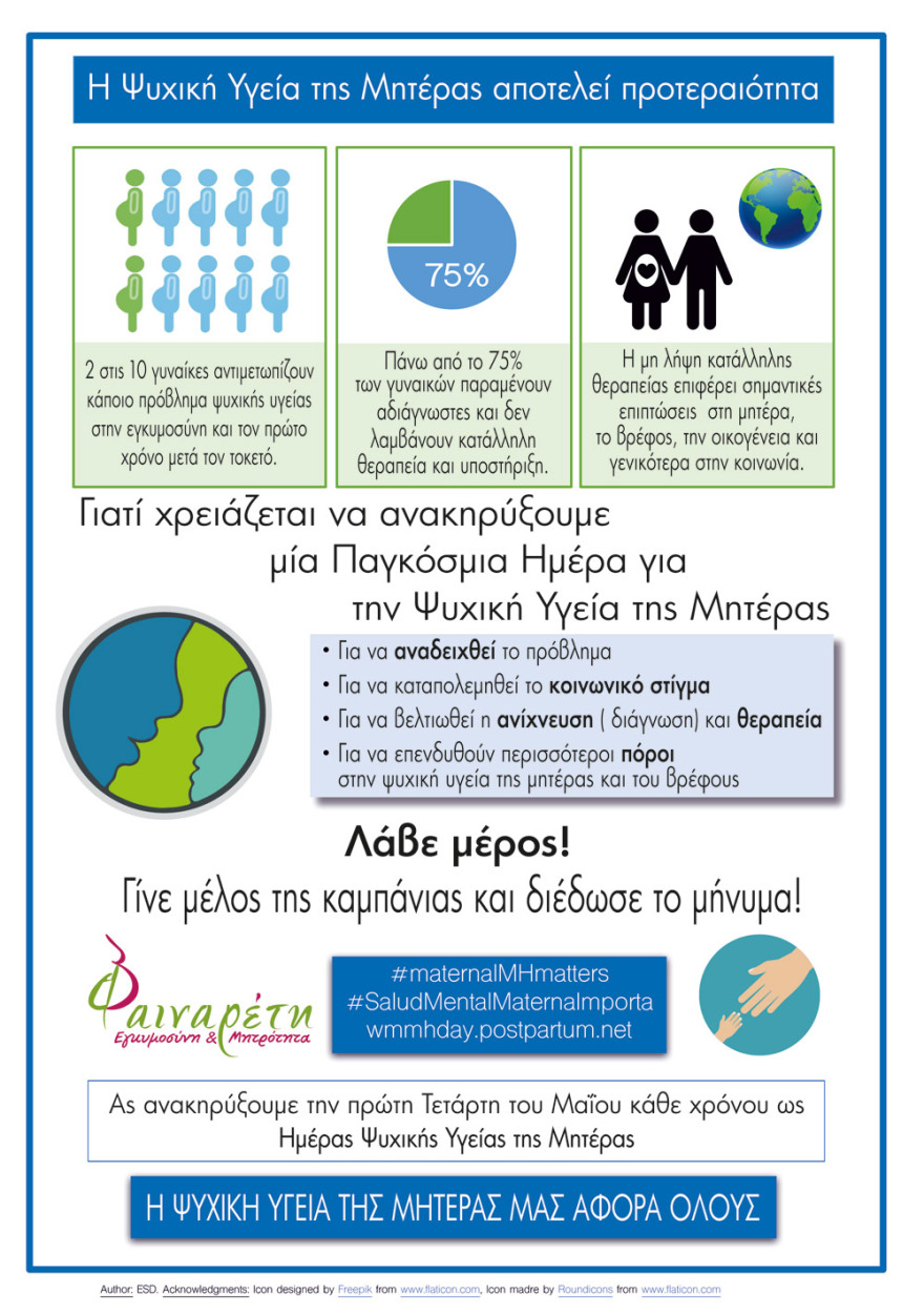 2 Μαΐου 2018: Παγκόσμια Ημέρα Ψυχικής Υγείας της Μητέρας 