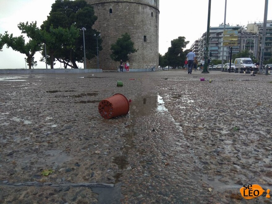 Θεσσαλονίκη: Μεγάλα προβλήματα και καταστροφές από την ισχυρή καταιγίδα