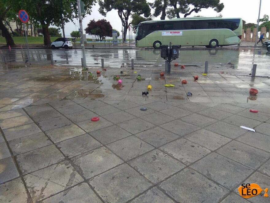 Θεσσαλονίκη: Μεγάλα προβλήματα και καταστροφές από την ισχυρή καταιγίδα