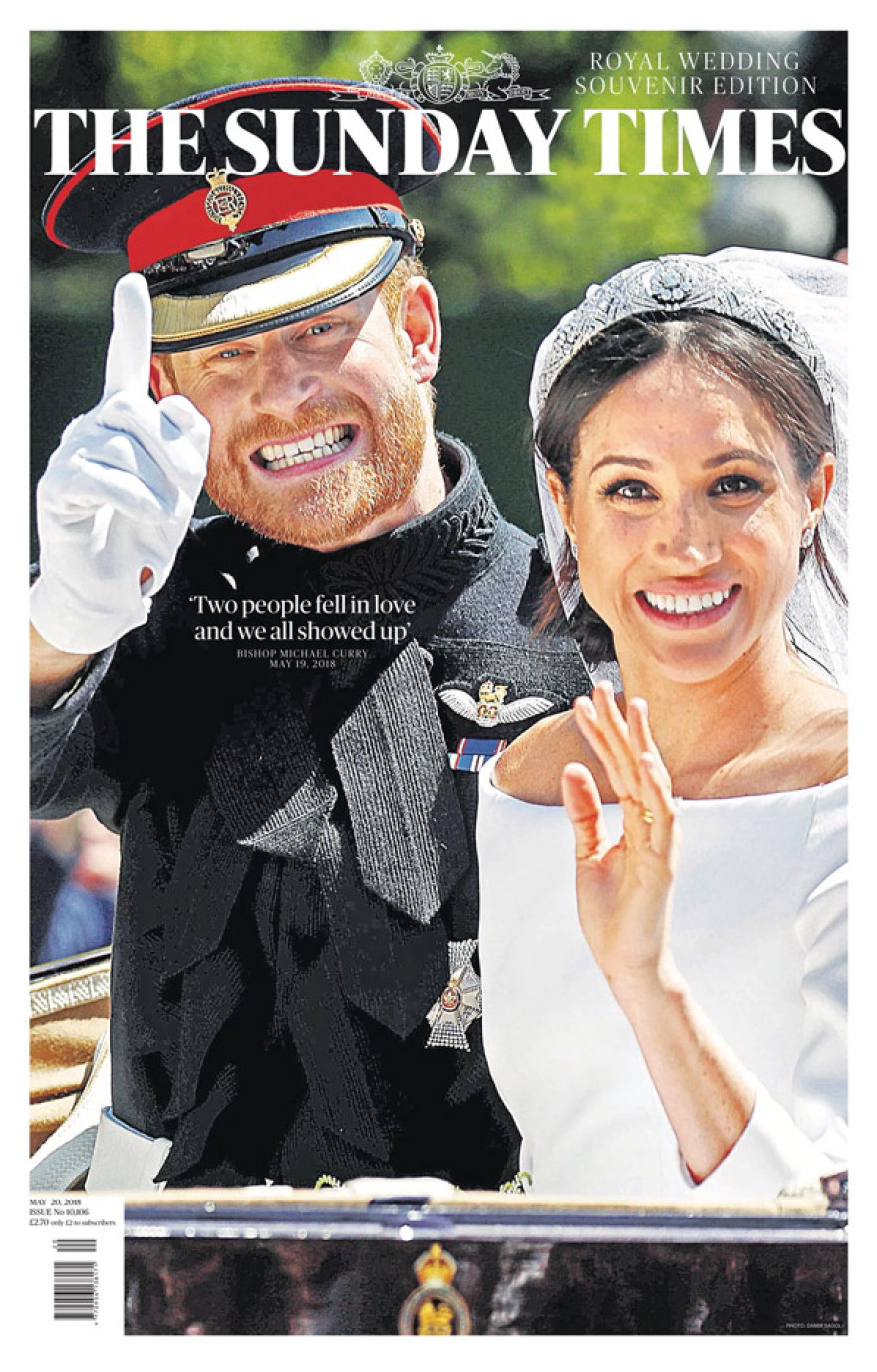 Χάρι - Μέγκαν: Ο παραμυθένιος γάμος τους πρωτοσέλιδο σε όλον τον κόσμο