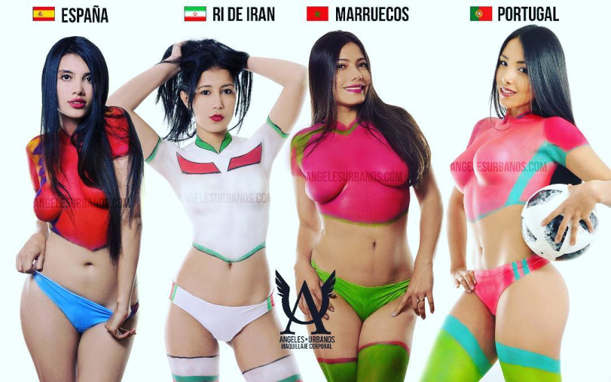 Η πιο σέξι εκδοχή του Μουντιάλ 2018: Bodypainting με τις φανέλες των Εθνικών ομάδων
