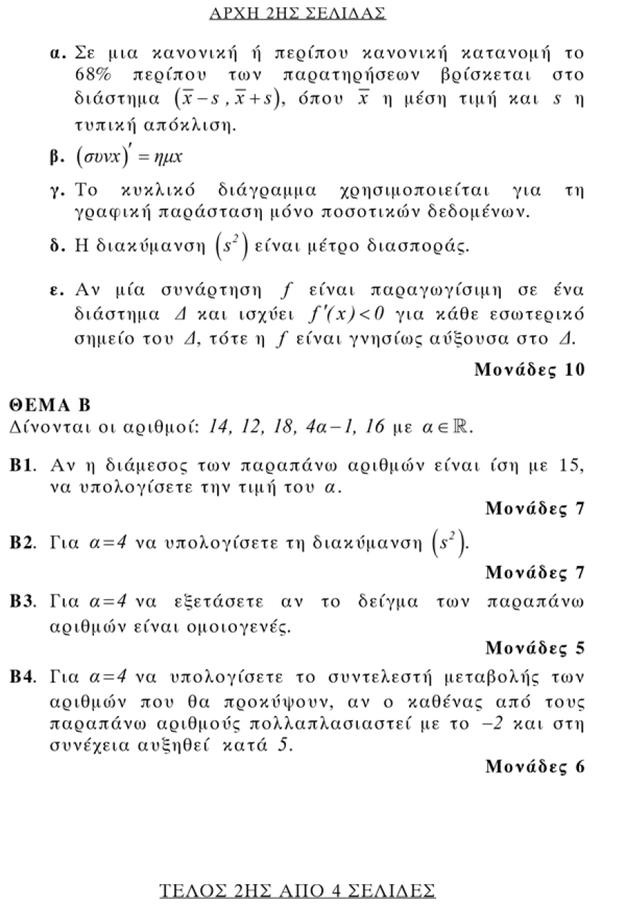 Πανελλαδικές: Τα θέματα και οι απαντήσεις των μαθηματικών για τους υποψήφιους των ΕΠΑΛ