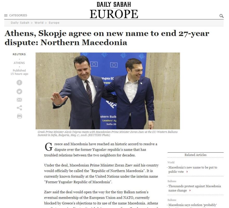 «Η Ευρώπη θα έχει σύντομα δύο Μακεδονίες»: Τα διεθνή ΜΜΕ για τη συμφωνία Ελλάδας-ΠΓΔΜ