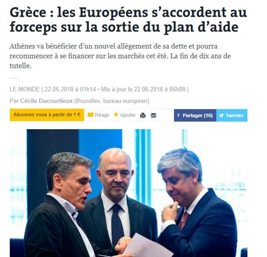 Πώς είδε ο ξένος Τύπος τη συμφωνία για την Ελλάδα στο Eurogroup