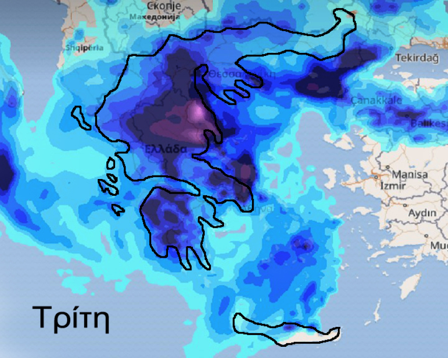 Νέο κύμα κακοκαιρίας έως την Πέμπτη -Βροχές και καταιγίδες 