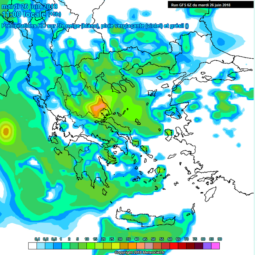 «Άνοιξαν οι ουρανοί» στη Μαγνησία - Δείτε πού θα «χτυπήσει» τις επόμενες ώρες η κακοκαιρία