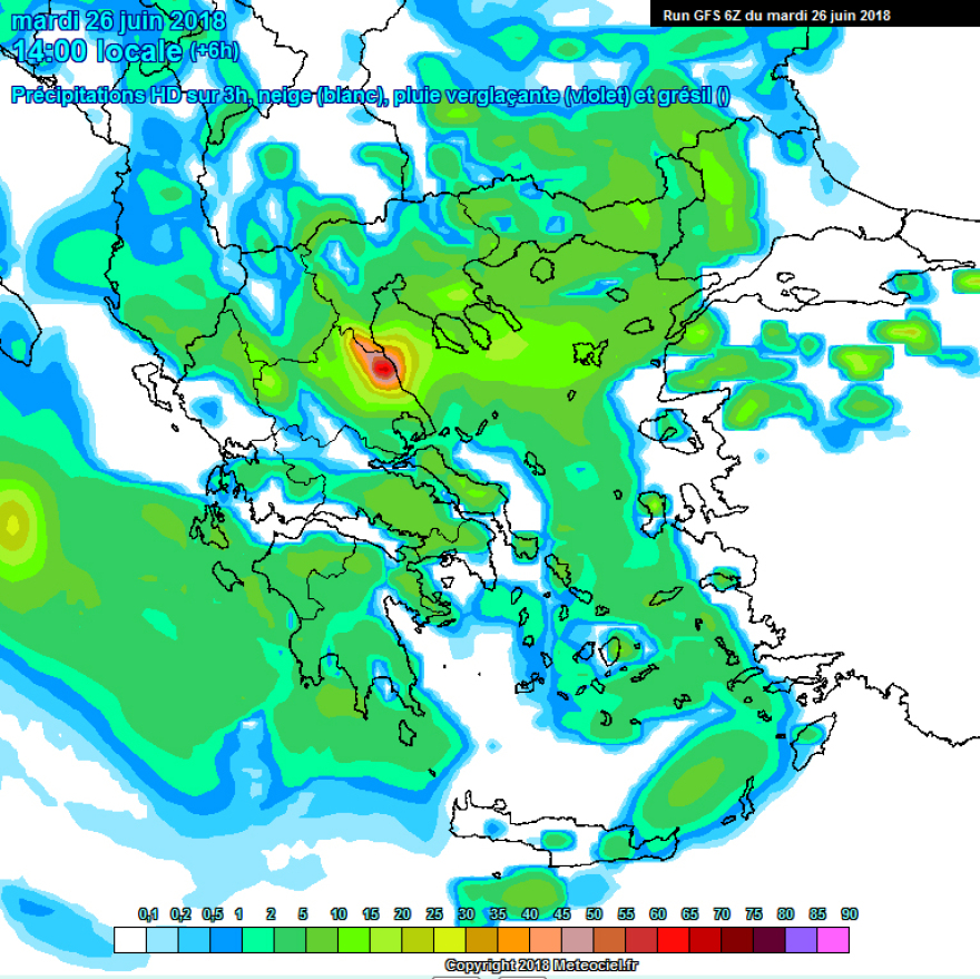 «Άνοιξαν οι ουρανοί» στη Μαγνησία - Δείτε πού θα «χτυπήσει» τις επόμενες ώρες η κακοκαιρία