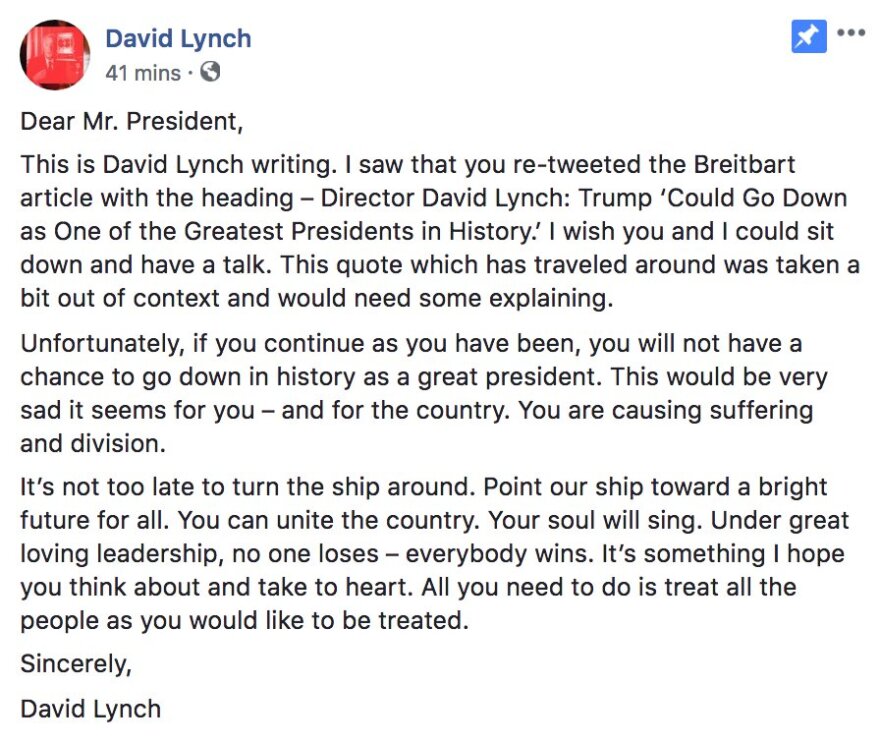 Στροφή 180 μοιρών από τον Ντέιβιντ Λιντς για τον Τραμπ: Προκαλείτε πόνο και διχόνοια, μην συνεχίζετε έτσι