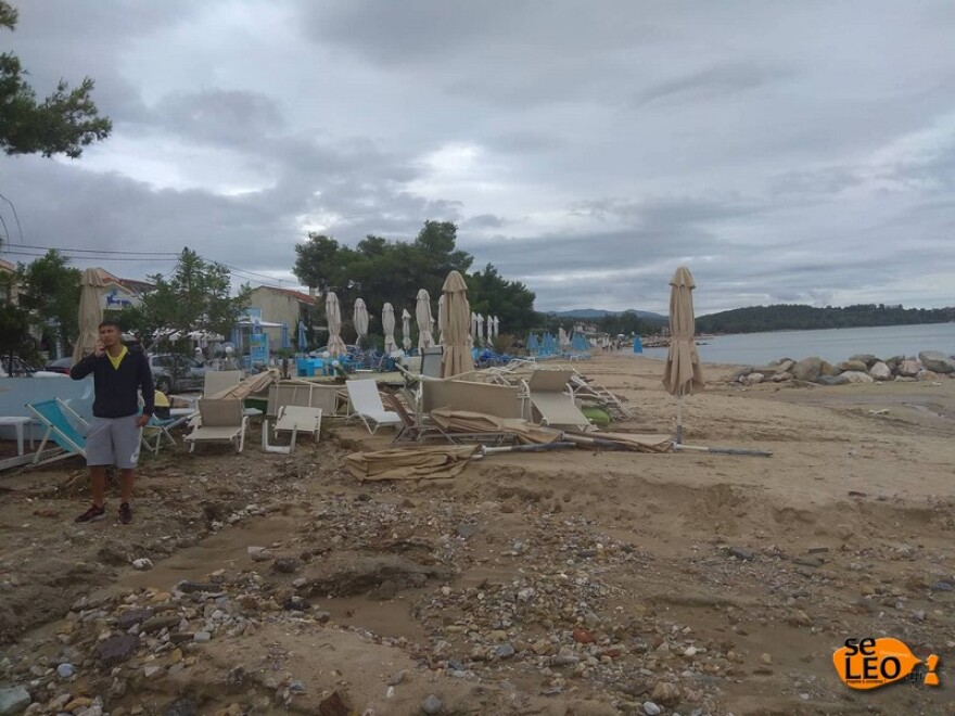 Χαλκιδική: Ζημιές από τη σφοδρή βροχόπτωση σε Σιθωνία και Κασσάνδρα 