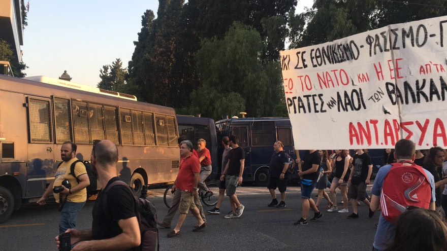 Πορεία προς την Αμερικανική Πρεσβεία κατά της συνόδου του ΝΑΤΟ 