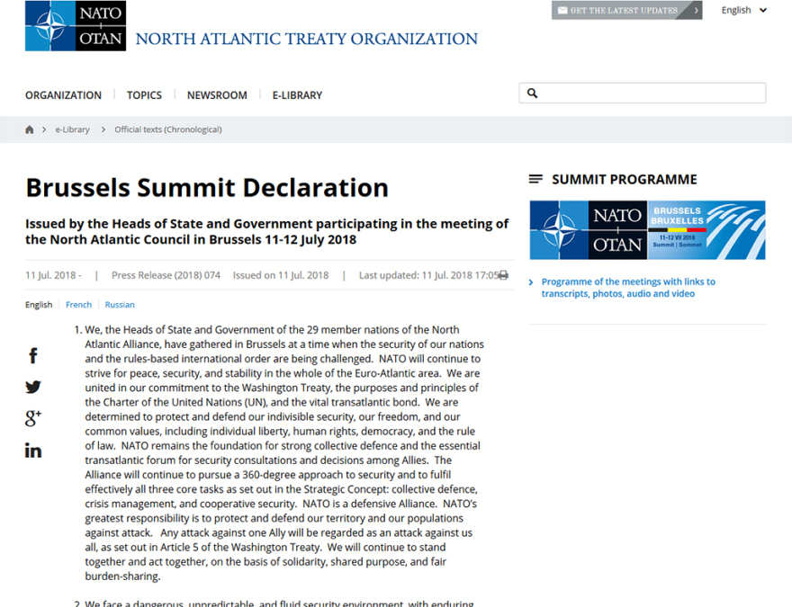 Τουρκικός αστερίσκος-πρόκληση στην ένταξη των Σκοπίων στο ΝΑΤΟ