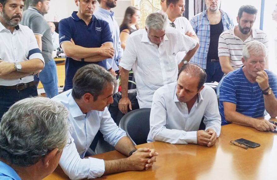 Επίσκεψη του Κυριάκου Μητσοτάκη στη Ραφήνα και το Σισμανόγλειο