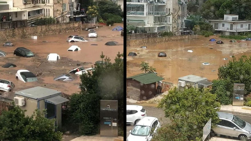 Βίντεο και φωτογραφίες: «Πνίγηκαν» τα βόρεια προάστια από τη σφοδρή κακοκαιρία