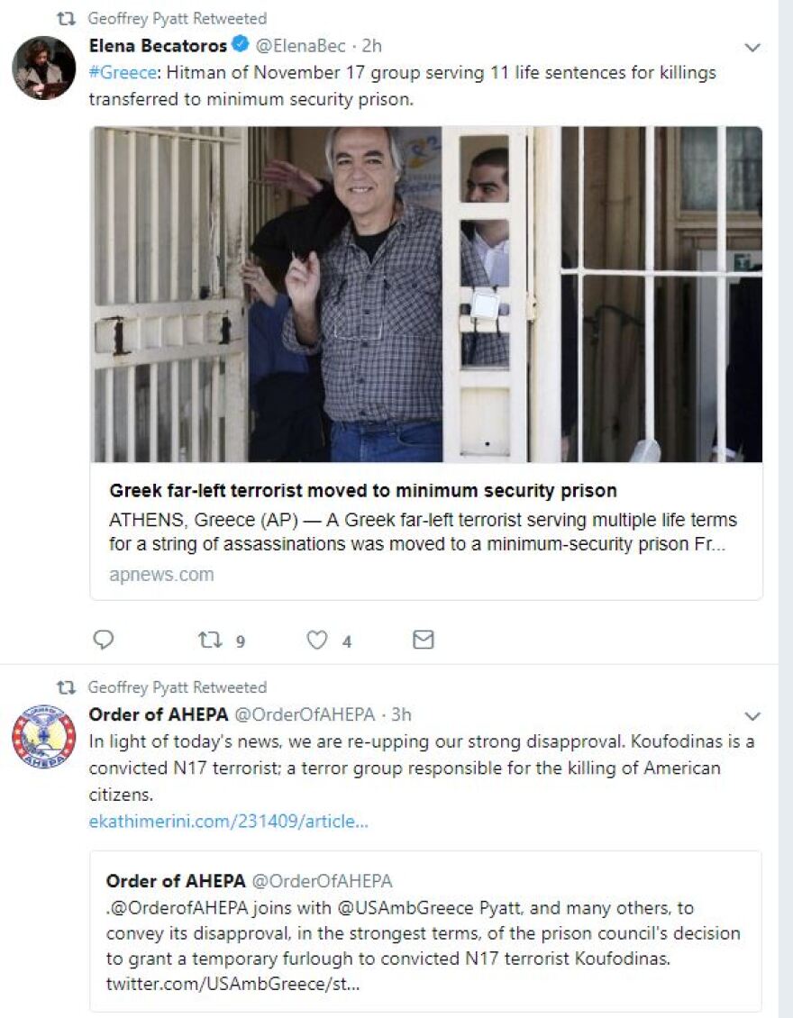 Αιχμές Πάιατ για τη μεταφορά του Κουφοντίνα σε αγροτικές φυλακές