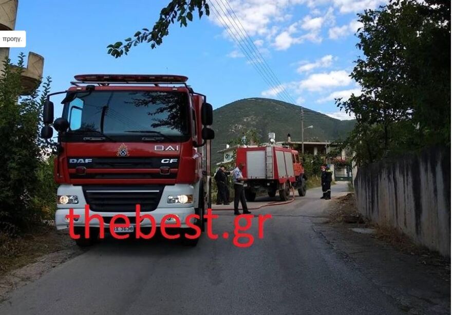 Φωτιά σε χωράφι στην Κρήνη Πάτρας 