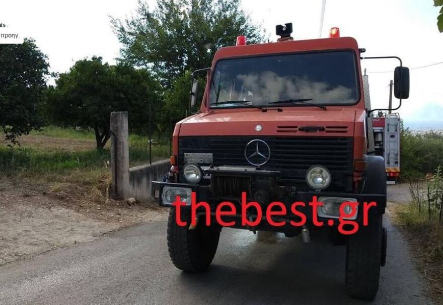 Φωτιά σε χωράφι στην Κρήνη Πάτρας 