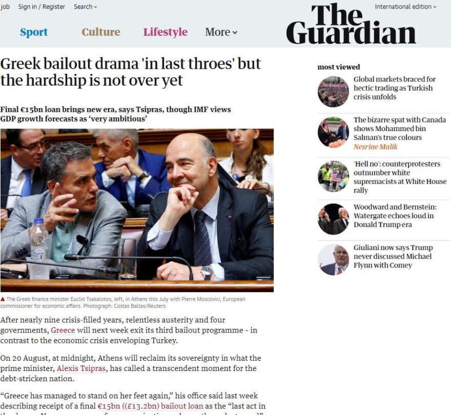 Guardian: Οι δυσκολίες δεν τελειώνουν για την Ελλάδα μετά τις 20 Αυγούστου