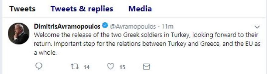 Αβραμόπουλος: Σημαντικό βήμα για τις σχέσεις της Τουρκίας με Ελλάδα και ΕΕ 