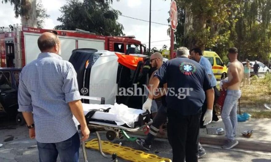 Σοβαρό τροχαίο με τέσσερις τραυματίες στα Χανιά