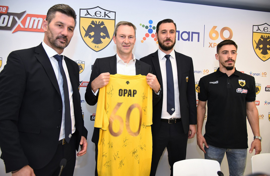 ΟΠΑΠ και ΠΑΕ ΑΕΚ μαζί για την περίοδο 2018-2019