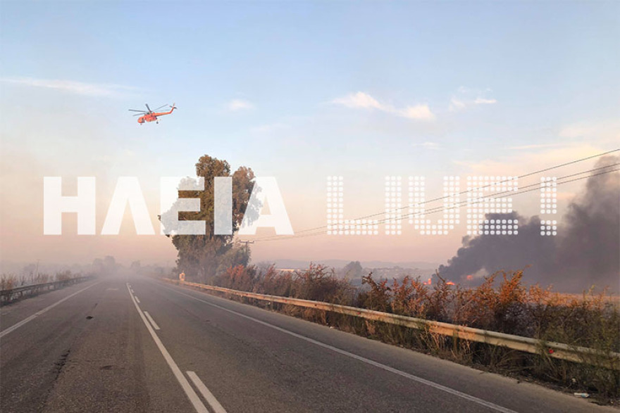 Υπό έλεγχο η φωτιά στα Λεχαινά Ηλείας 