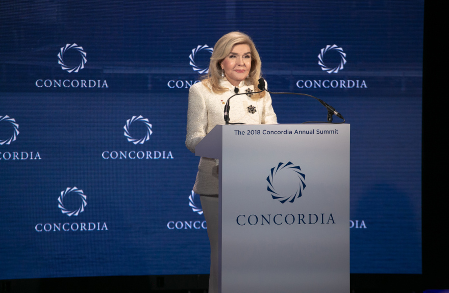 Η Μαριάννα Β. Βαρδινογιάννη στο Concordia Summit 
