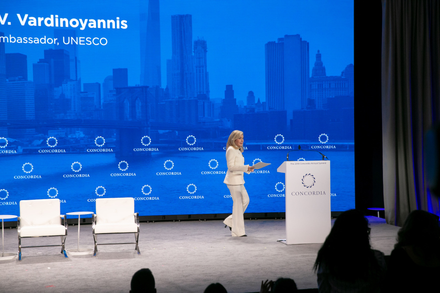 Η Μαριάννα Β. Βαρδινογιάννη στο Concordia Summit 