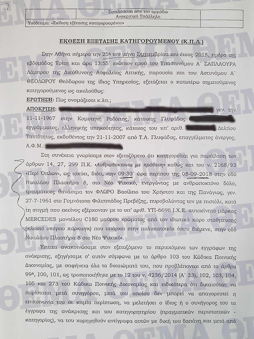 Όλη η απολογία  του δολοφόνου του φαρμακοποιού: Οι λευκές επιταγές, οι τόκοι και ο «τρίτος άνθρωπος»