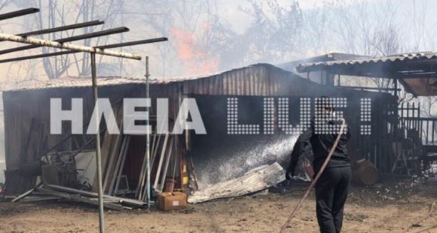 Υπό έλεγχο η φωτιά στη Σπιάτζα του Πύργου: Οι φλόγες έφτασαν στις αυλές των σπιτιών